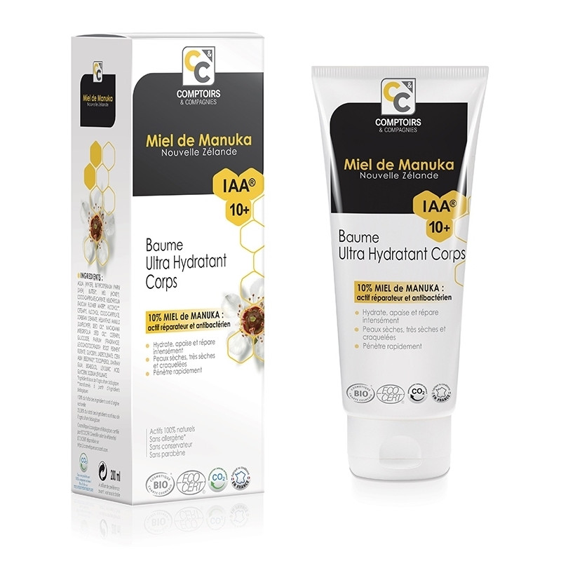 Baume ultra hydratant BIO 10 % Miel de Manuka IAA10+ - 200 ml - COMPTOIRS & COMPAGNIES