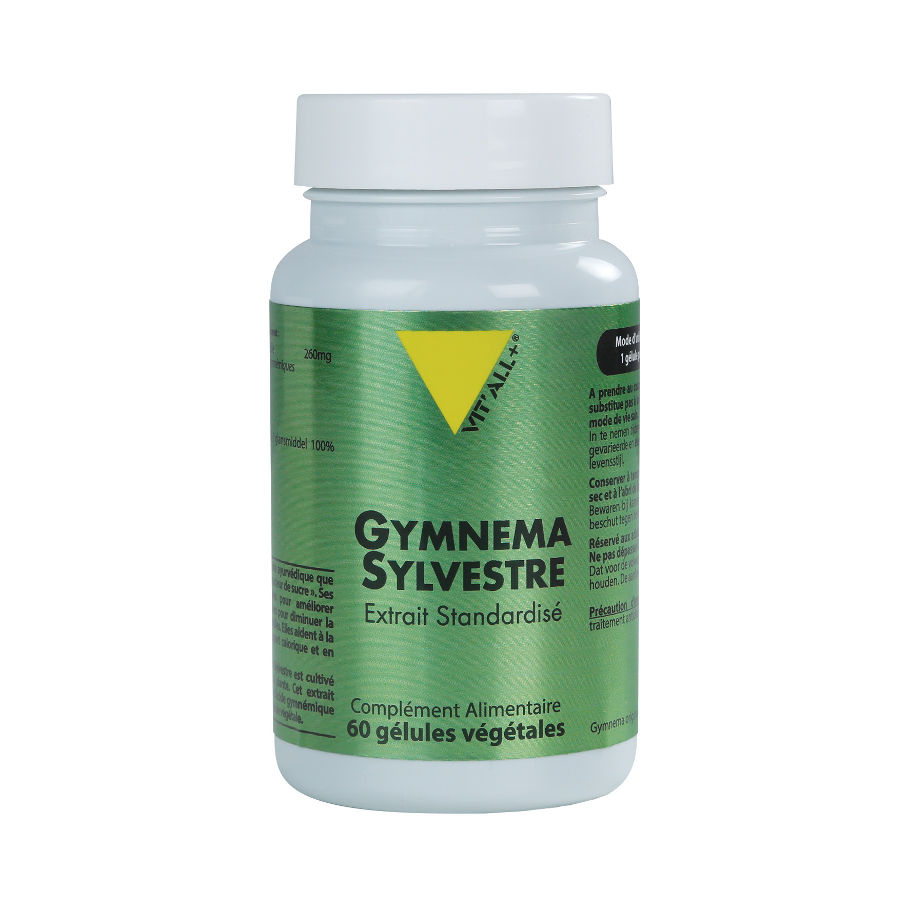 GYMNEMA SYLVESTRE Extrait standardisé- 60 gélules végétales  - VIT'ALL+